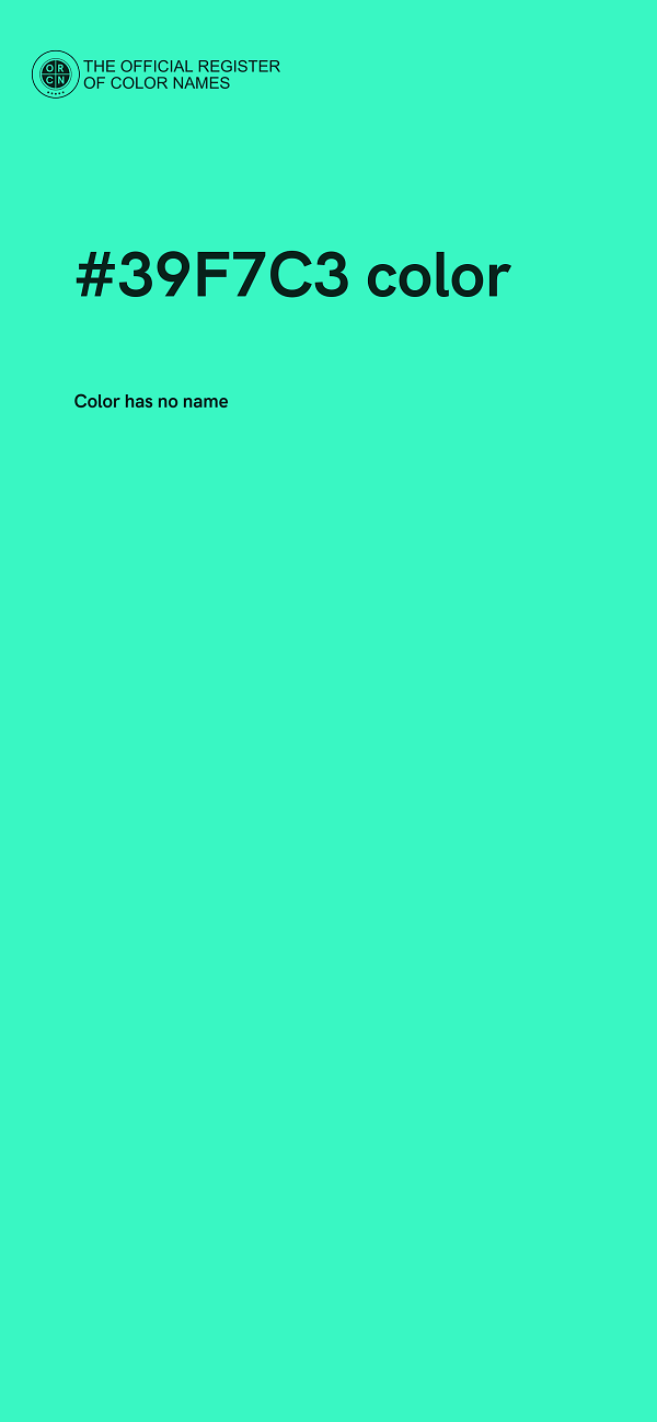 #39F7C3 color image
