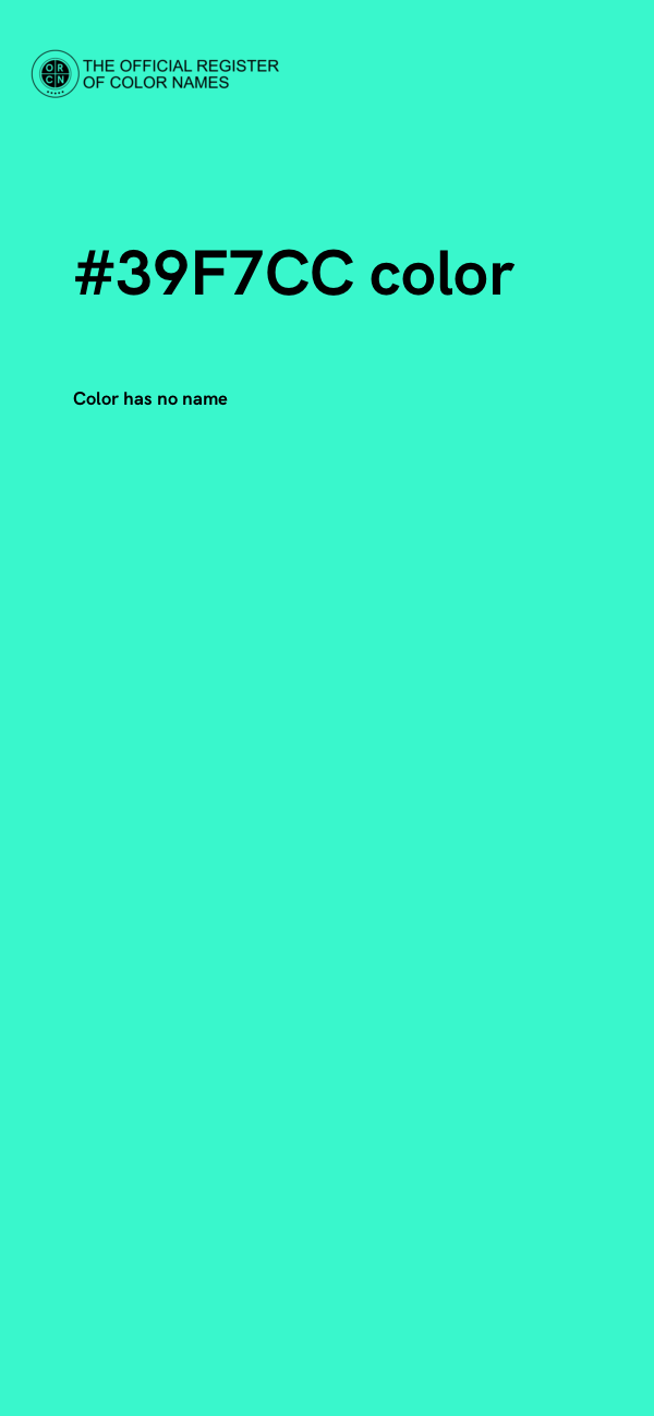 #39F7CC color image