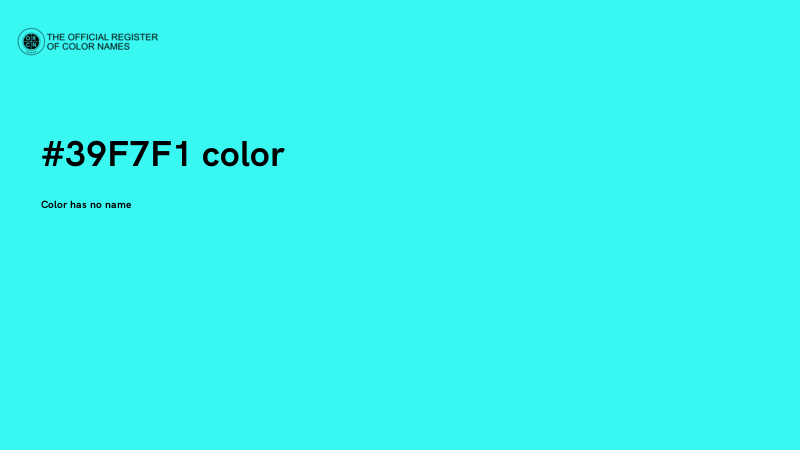 #39F7F1 color image