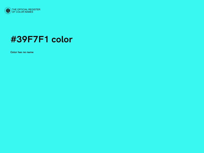 #39F7F1 color image