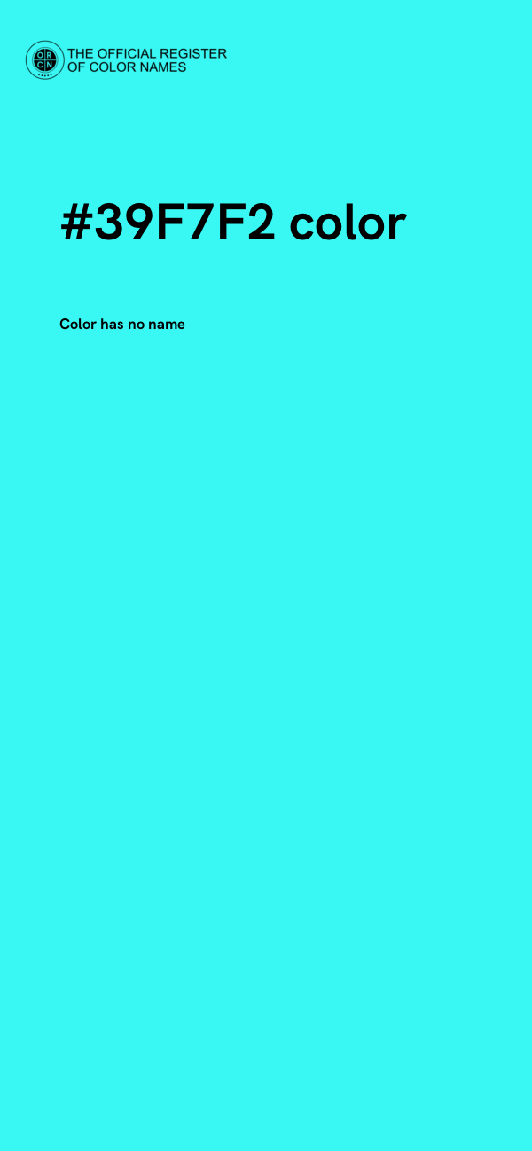 #39F7F2 color image