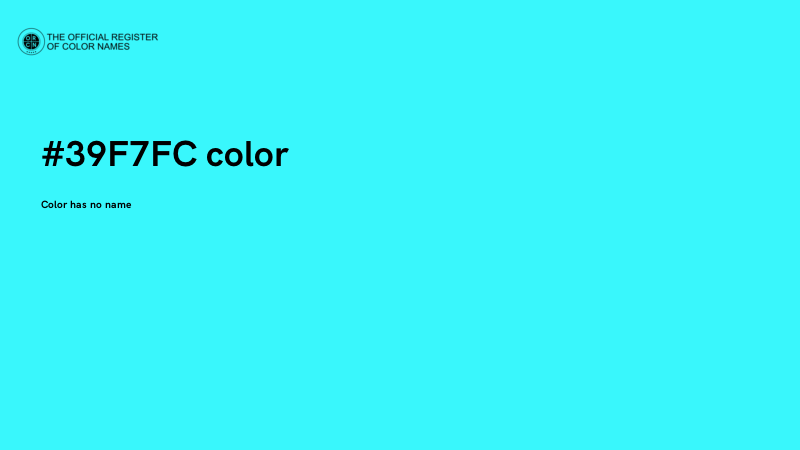 #39F7FC color image