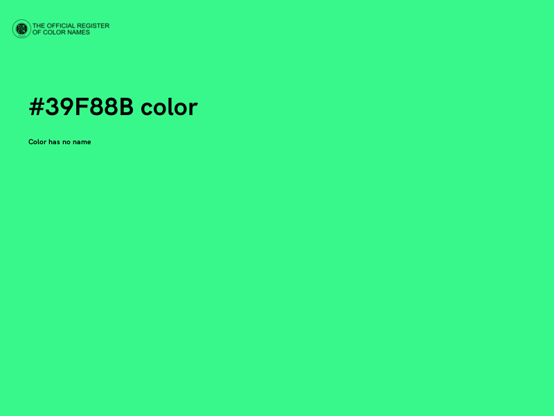 #39F88B color image