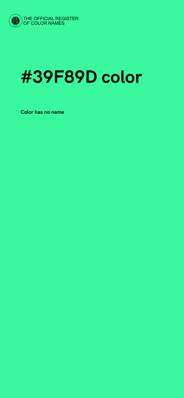 #39F89D color image