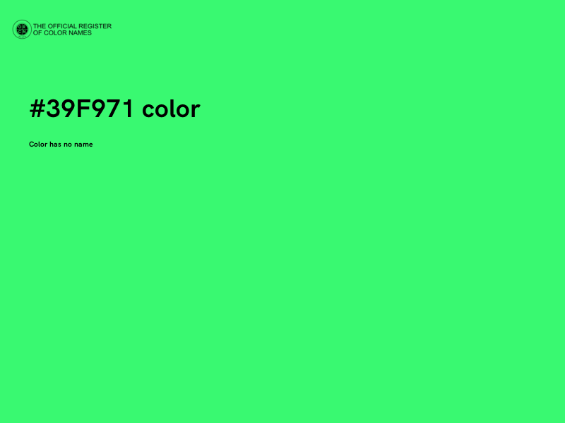 #39F971 color image