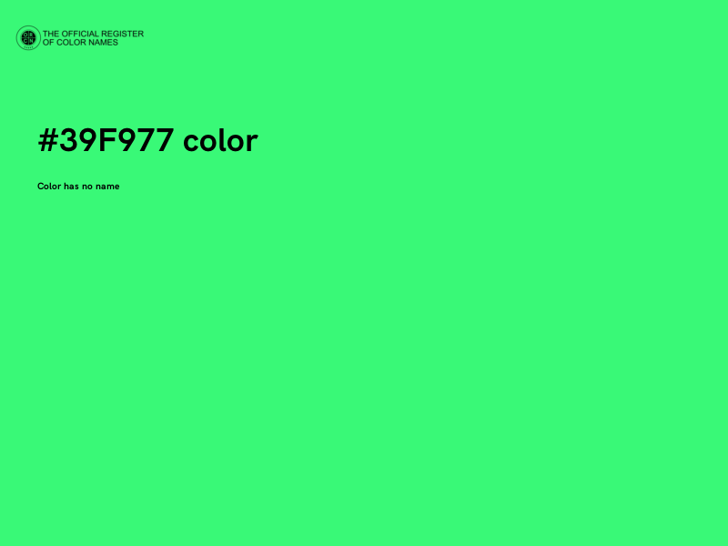 #39F977 color image