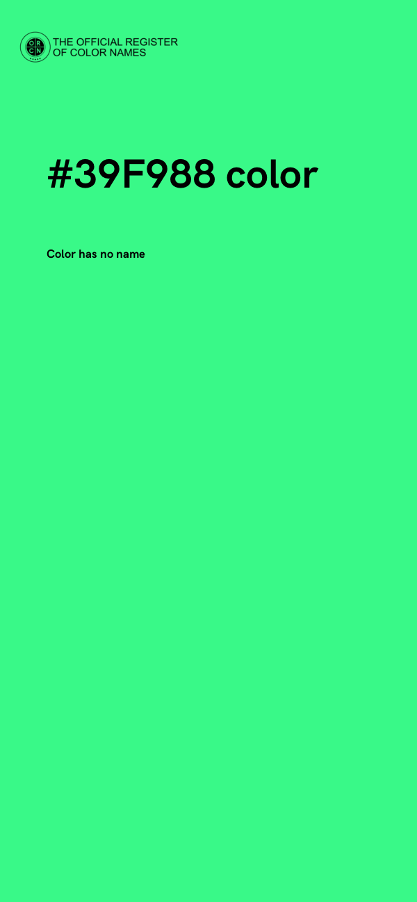 #39F988 color image