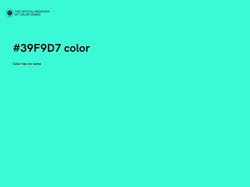 #39F9D7 color image