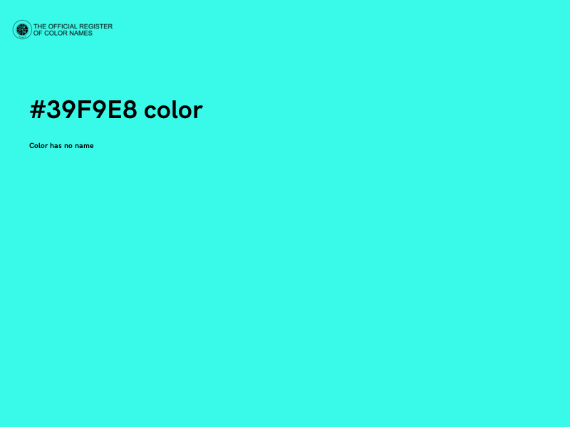 #39F9E8 color image