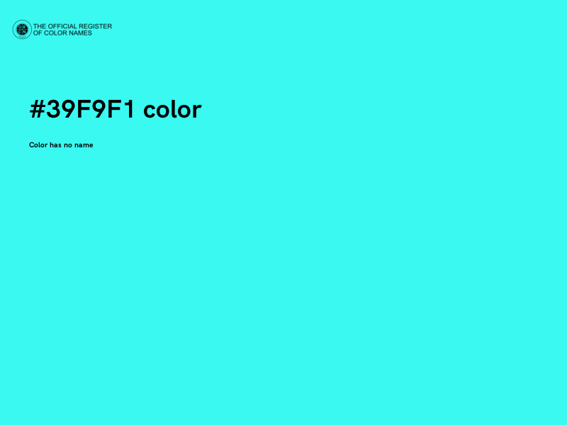#39F9F1 color image