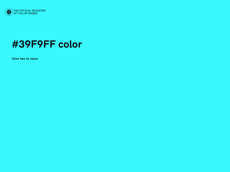 #39F9FF color image