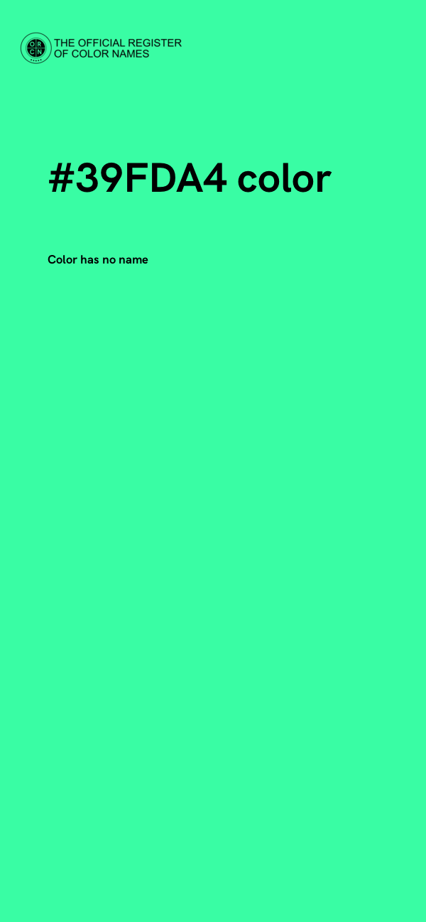 #39FDA4 color image