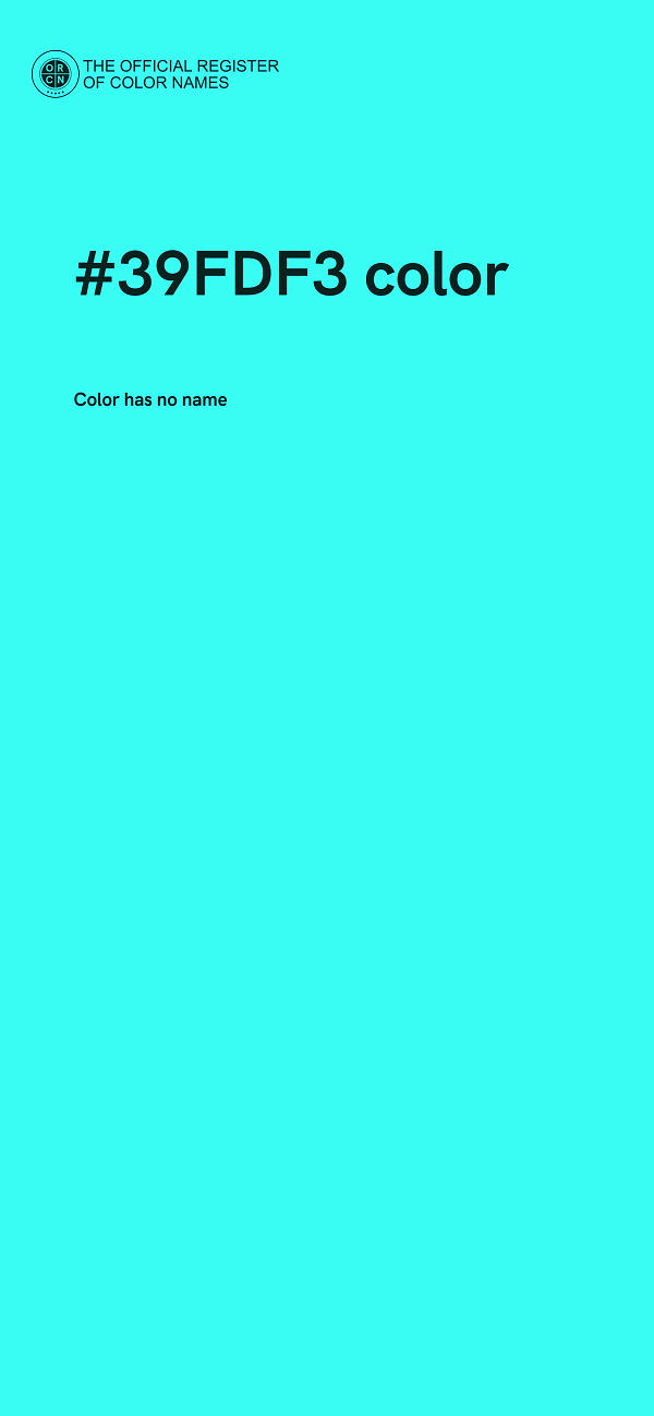 #39FDF3 color image