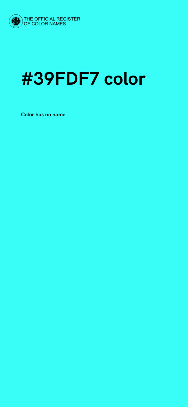 #39FDF7 color image