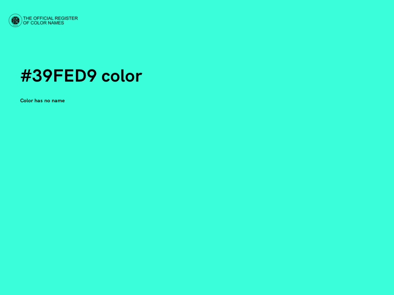 #39FED9 color image