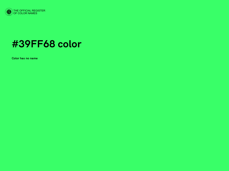 #39FF68 color image