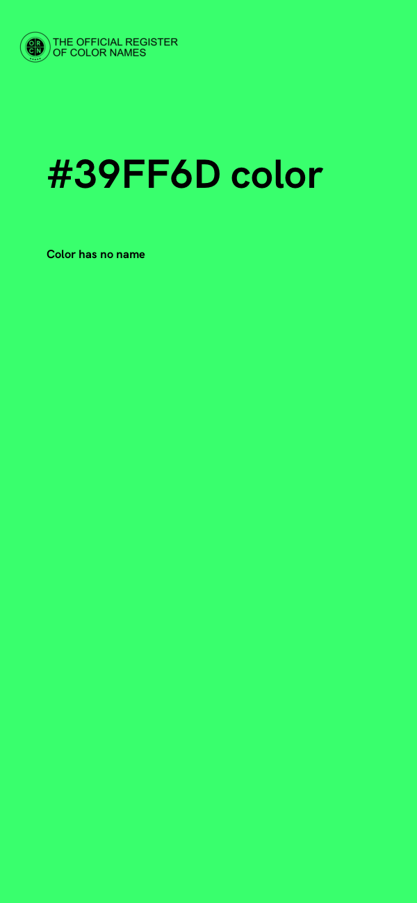 #39FF6D color image