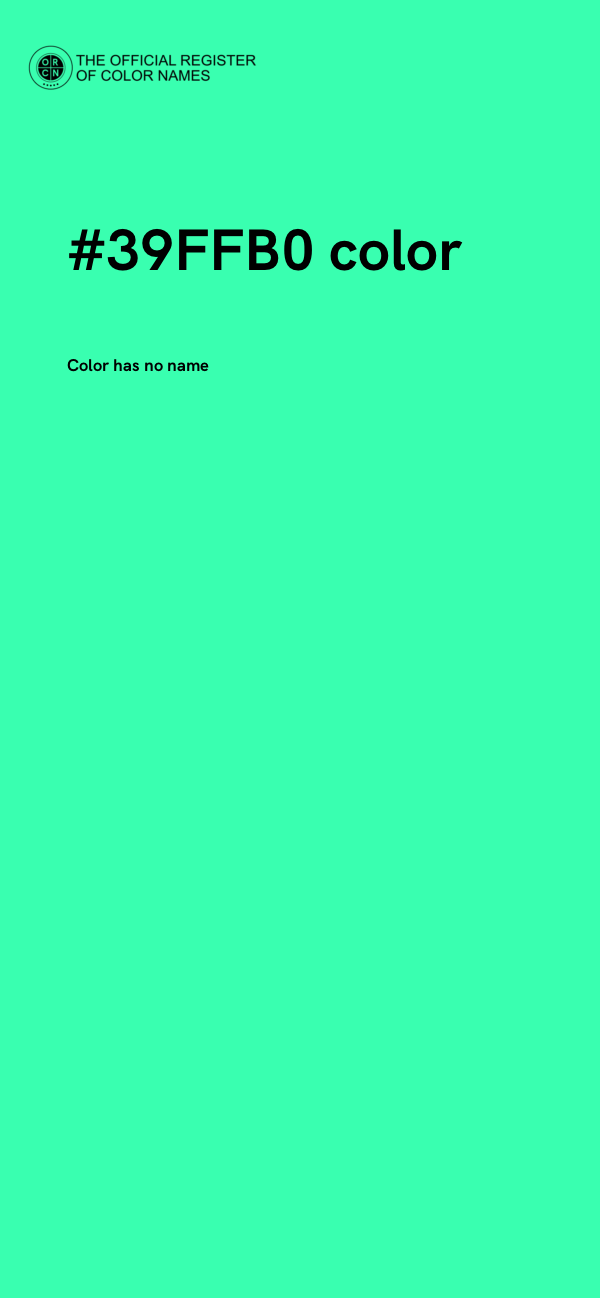 #39FFB0 color image