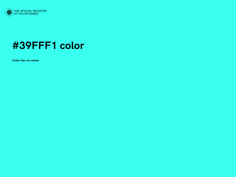 #39FFF1 color image