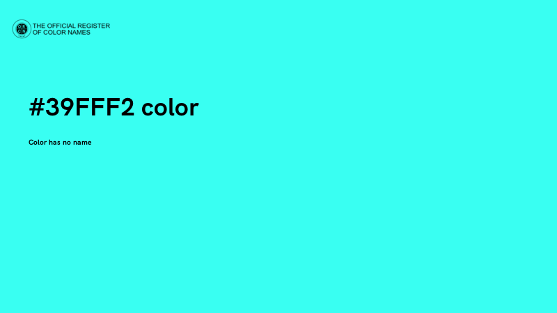 #39FFF2 color image