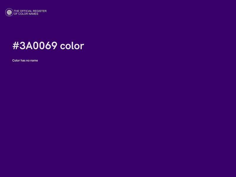 #3A0069 color image