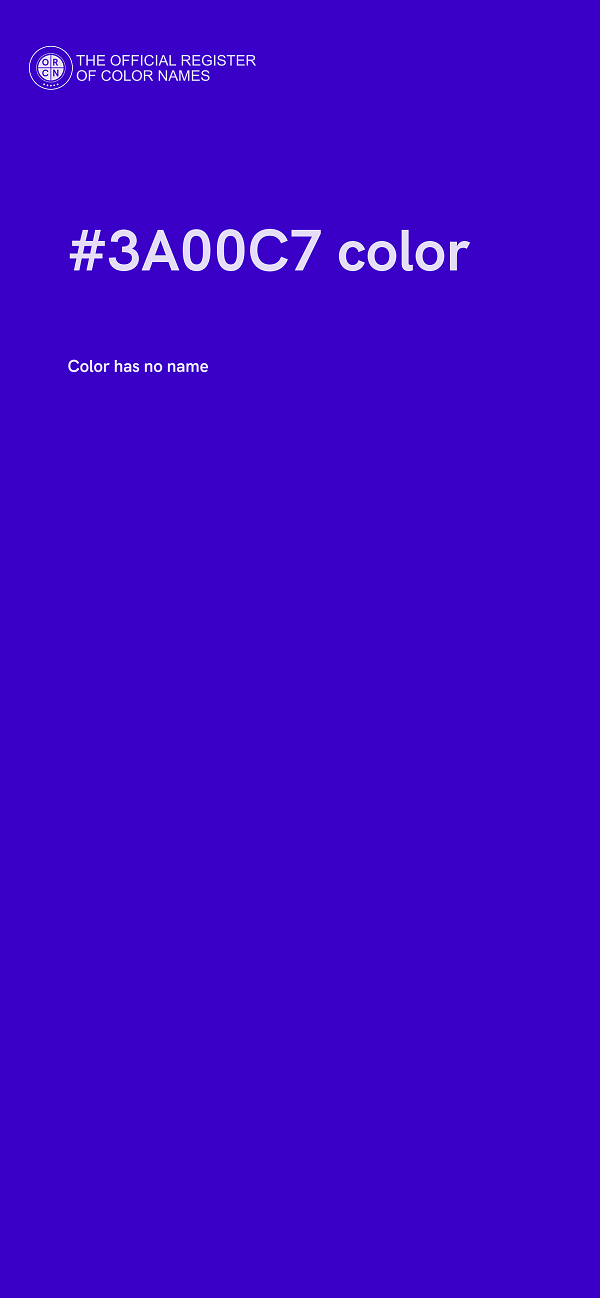 #3A00C7 color image