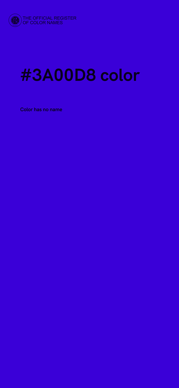 #3A00D8 color image
