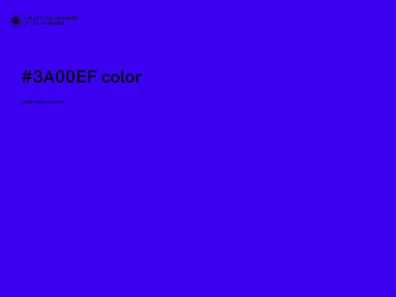 #3A00EF color image