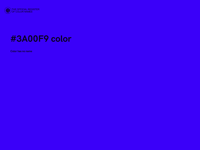 #3A00F9 color image