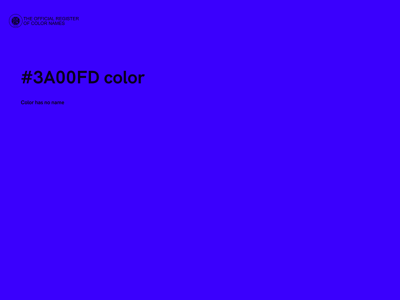 #3A00FD color image