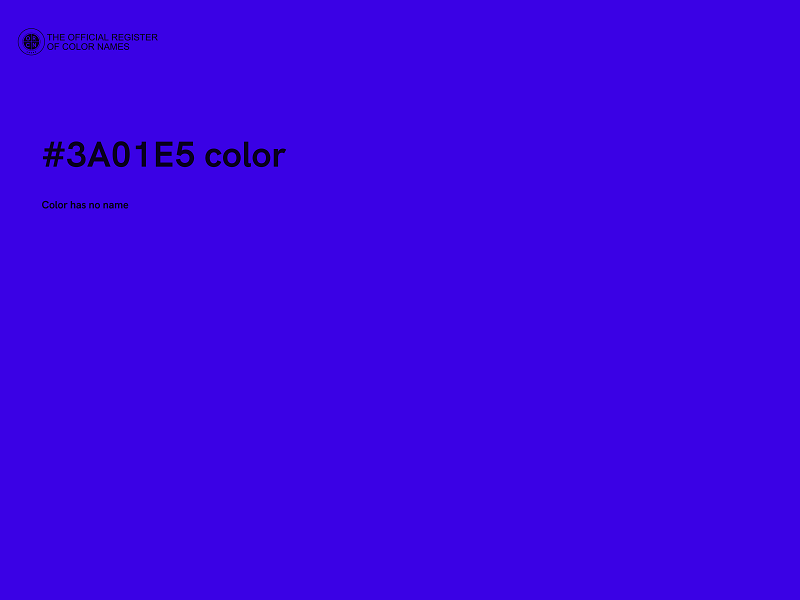 #3A01E5 color image