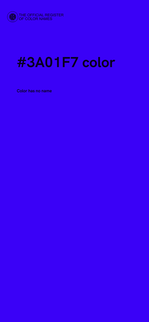 #3A01F7 color image