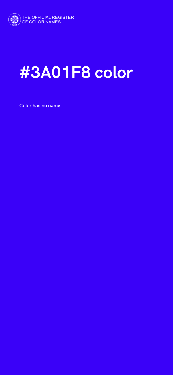 #3A01F8 color image