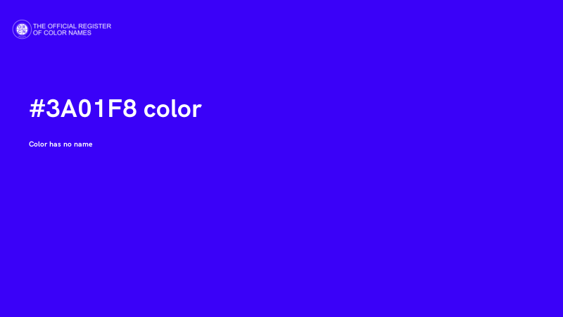 #3A01F8 color image