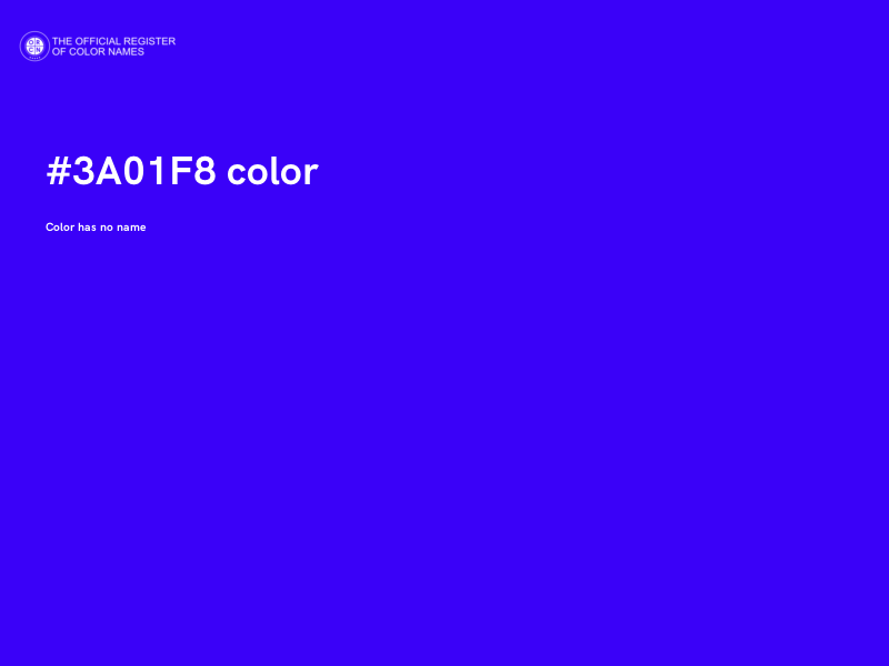 #3A01F8 color image