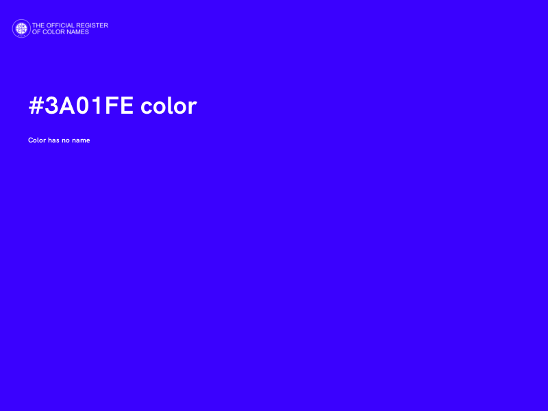#3A01FE color image