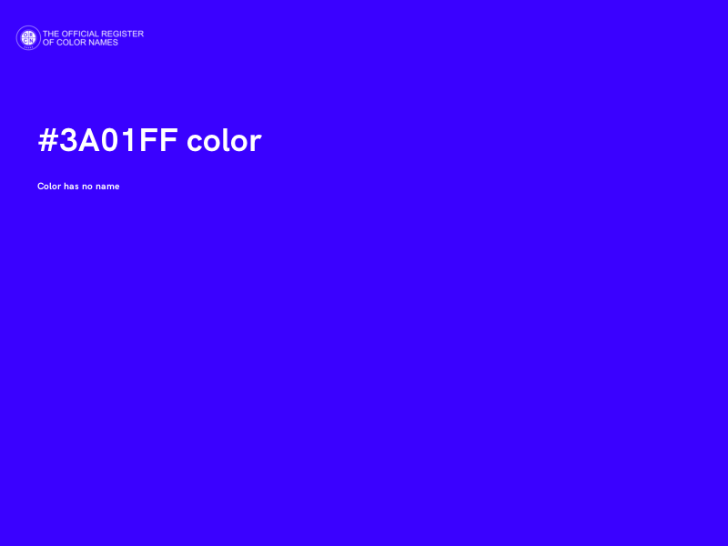 #3A01FF color image