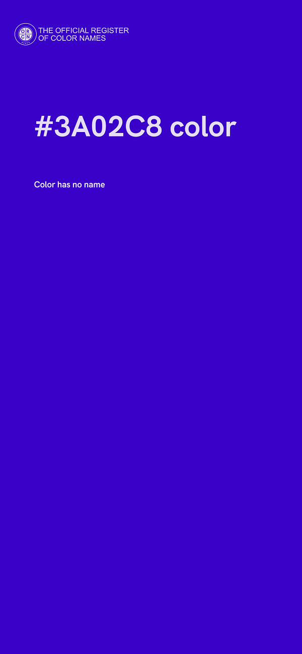 #3A02C8 color image