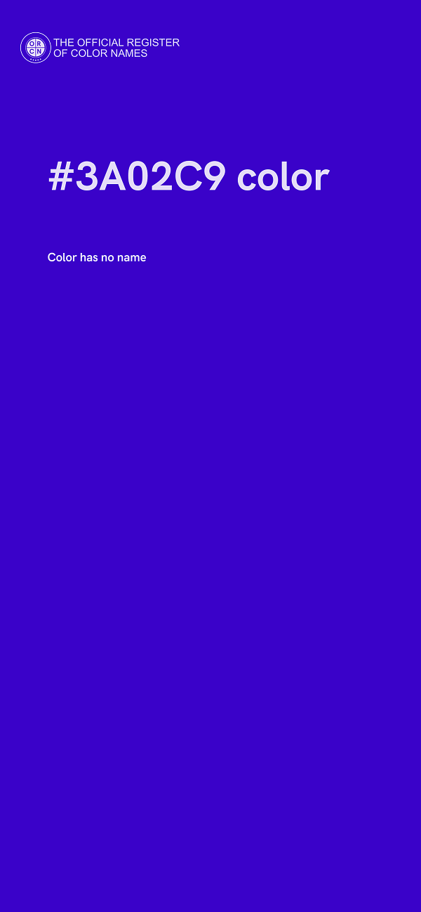 #3A02C9 color image