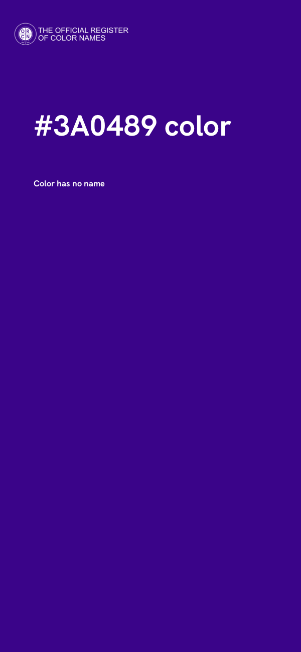 #3A0489 color image