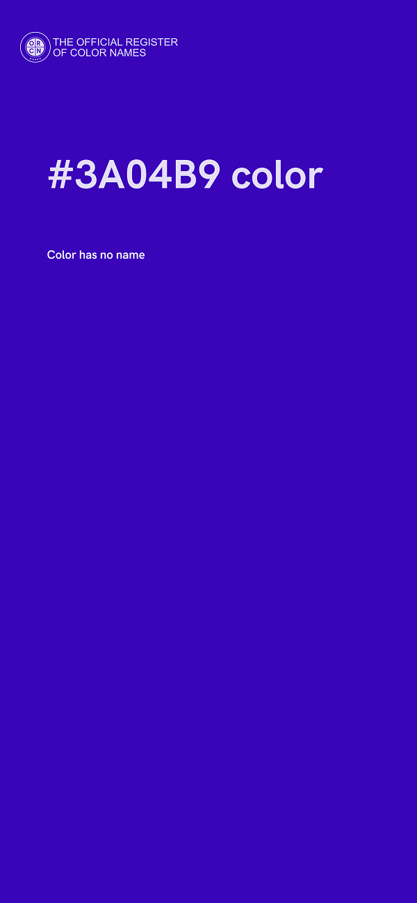 #3A04B9 color image