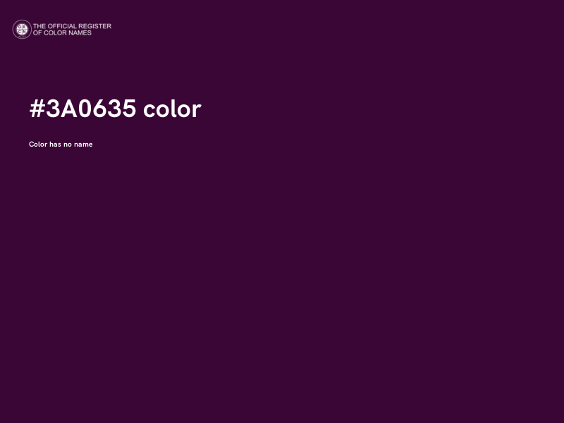 #3A0635 color image