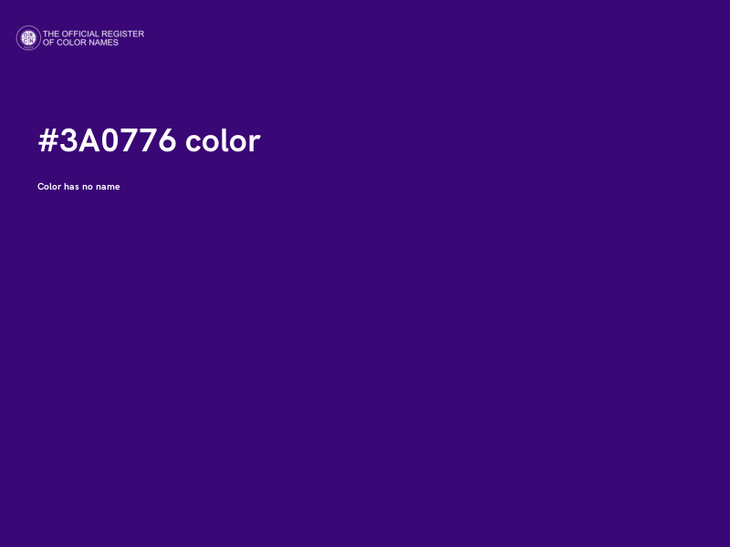 #3A0776 color image
