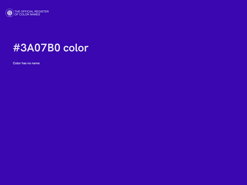 #3A07B0 color image