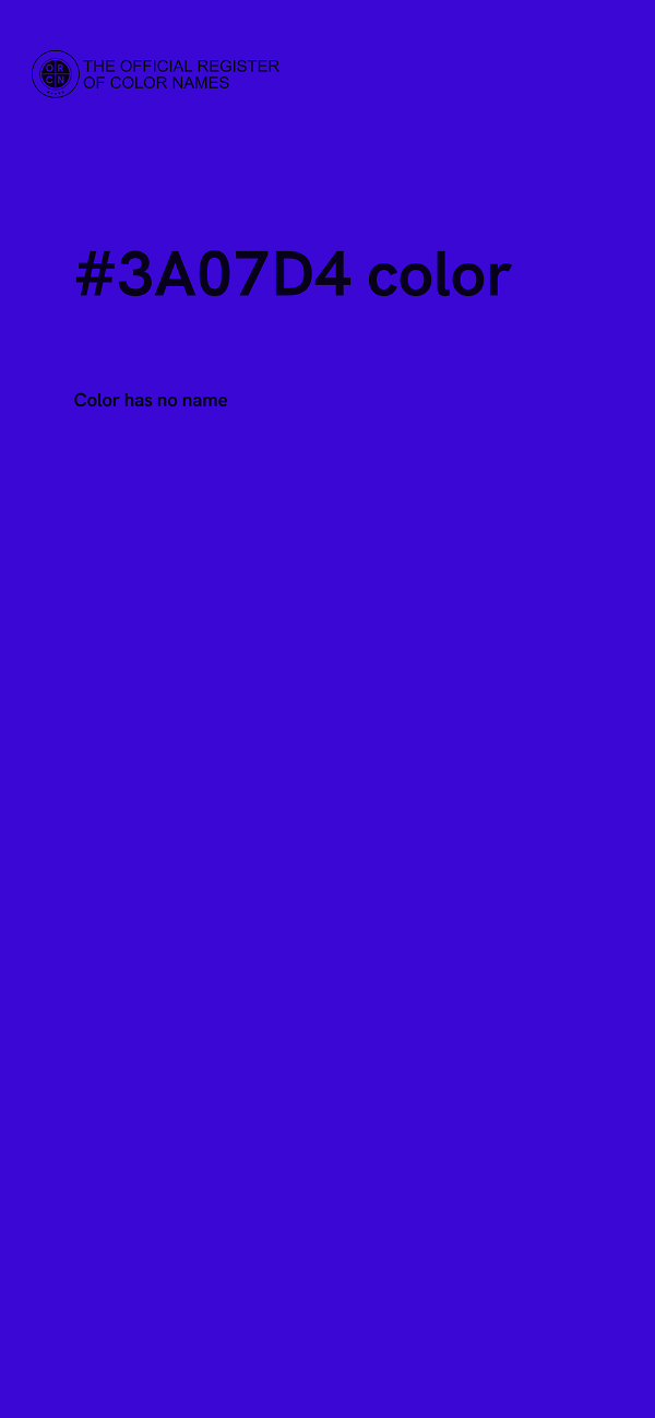 #3A07D4 color image