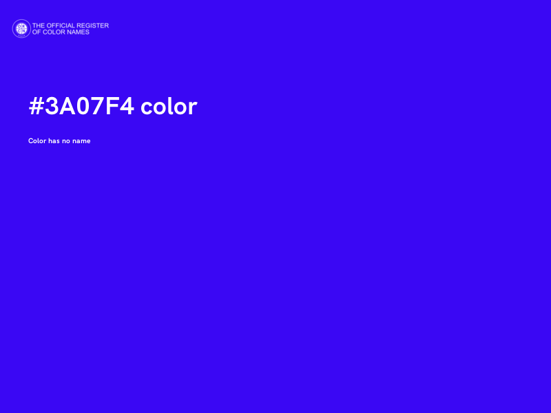#3A07F4 color image