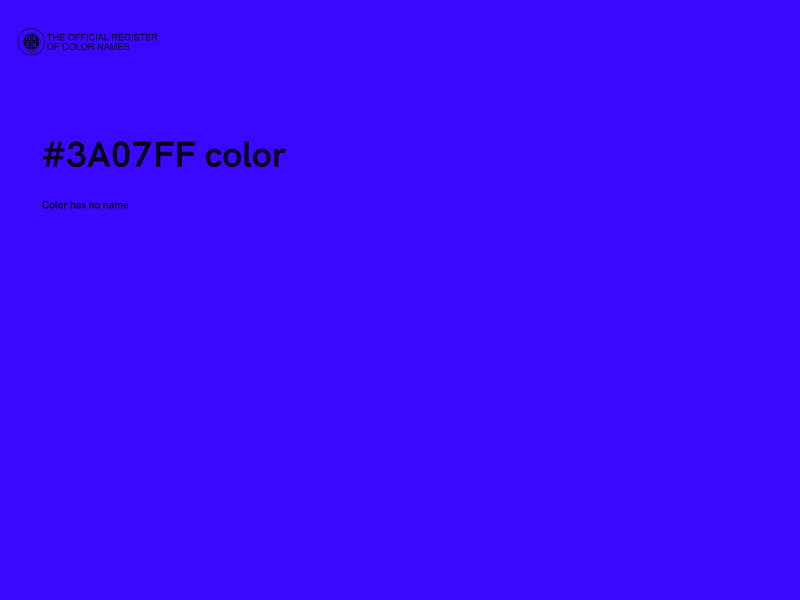 #3A07FF color image