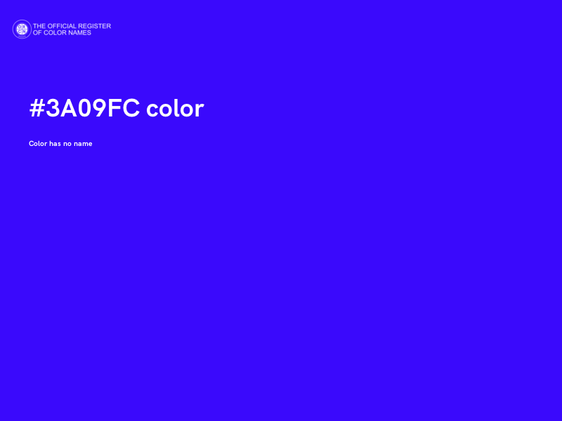 #3A09FC color image