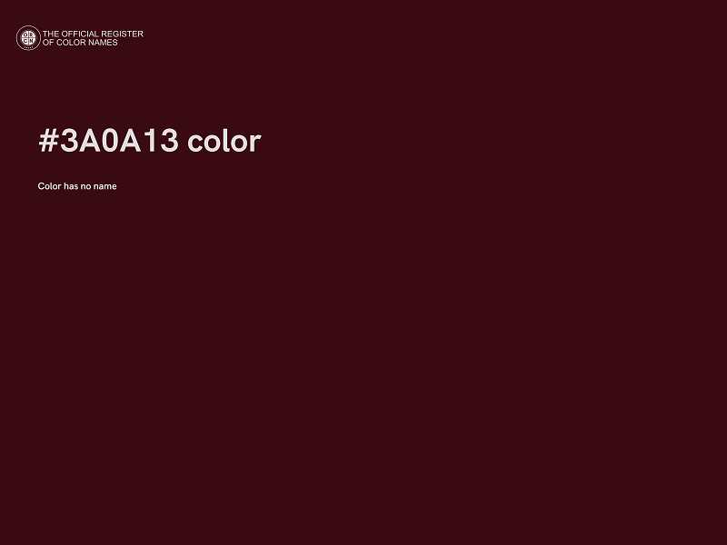 #3A0A13 color image