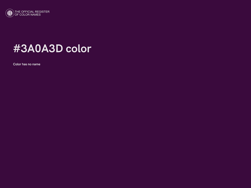 #3A0A3D color image